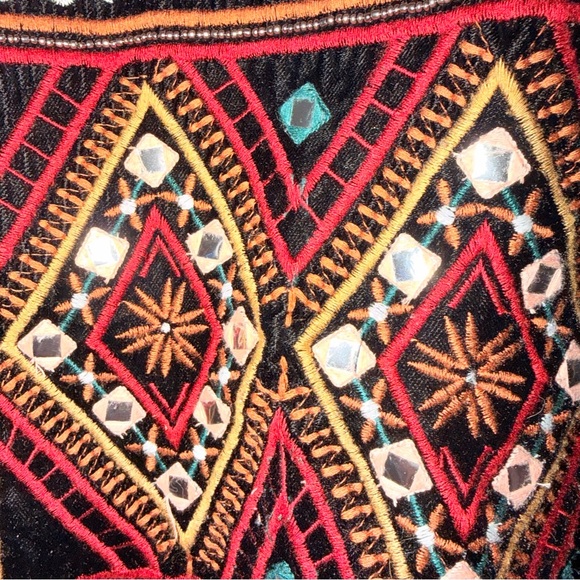 Sfera black velvet bolero embroidered jacket - Picture 4 of 9